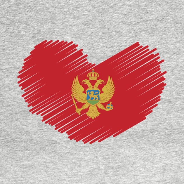 Montenegro Heart Flag Design by Sanu Designs